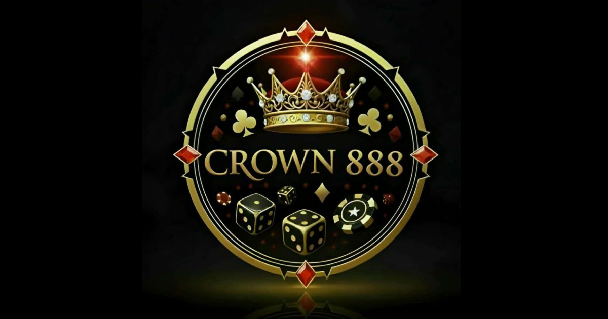 CROWN888 Official Casino homepage banner showing the digital gaming interface
